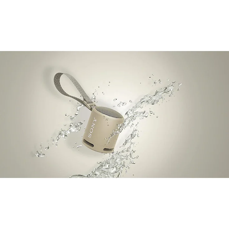 Sony SRS-XB13 Bluetooth-Lautsprecher, tragbar, Extra Bass, 16 Stunden Akkulaufzeit, wasserfest (IP67), Taupe – Bild 4