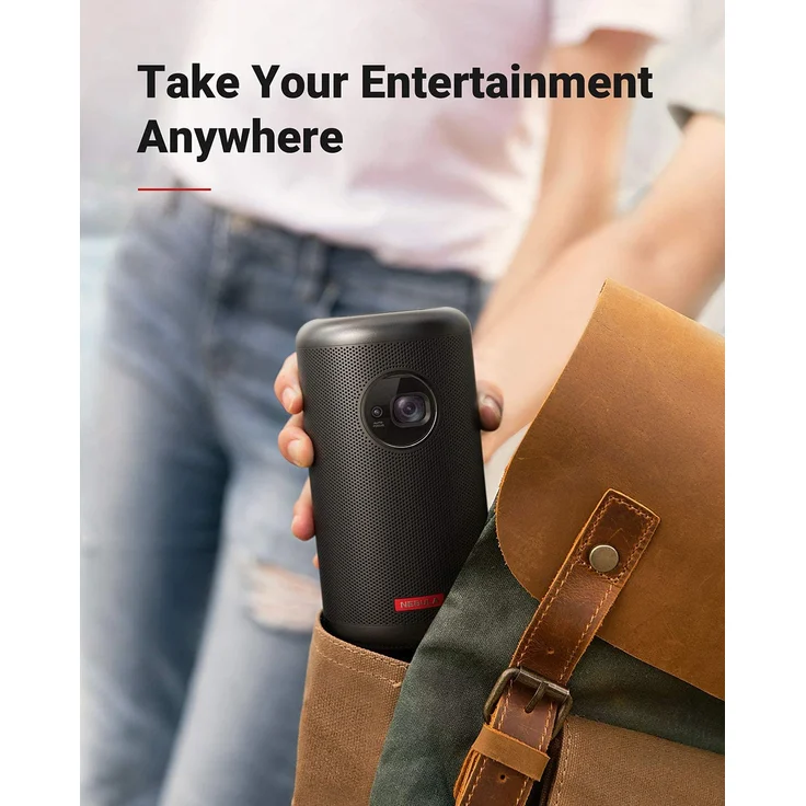 Anker Nebula Capsule Max Mini-Beamer, DLP, WXGA (1280 x 720), Kontrast 400:1, 200 ANSI-Lumen, Bildverhältnis 16:9, Bluetooth, WLAN, schwarz – Bild 3