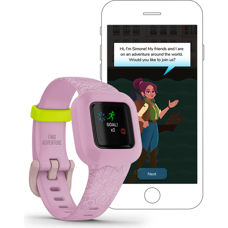 Garmin vívofit jr. 3 Aktivitätstracker für Kinder, Einheitsgröße, Silikonarmband, Rosa (010-02441-01) – Bild 6