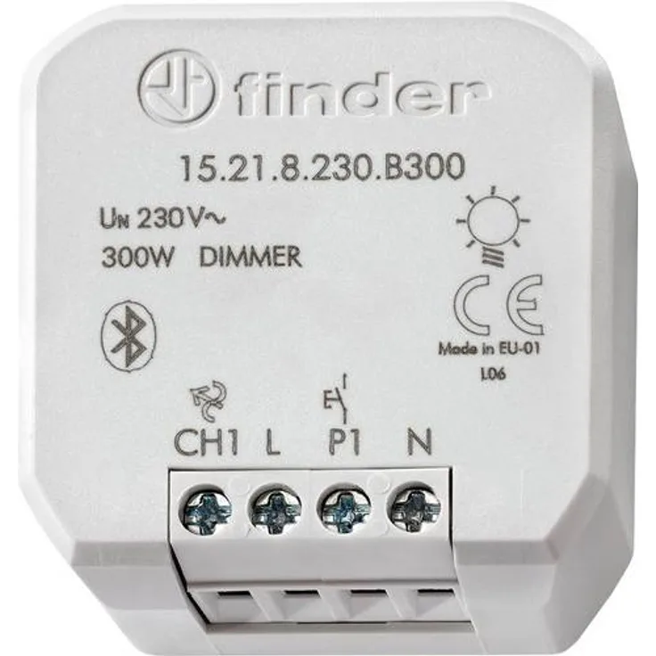 Finder 15.21.8.230.B300 YESLY 1-Kanal Dimmaktor Grau