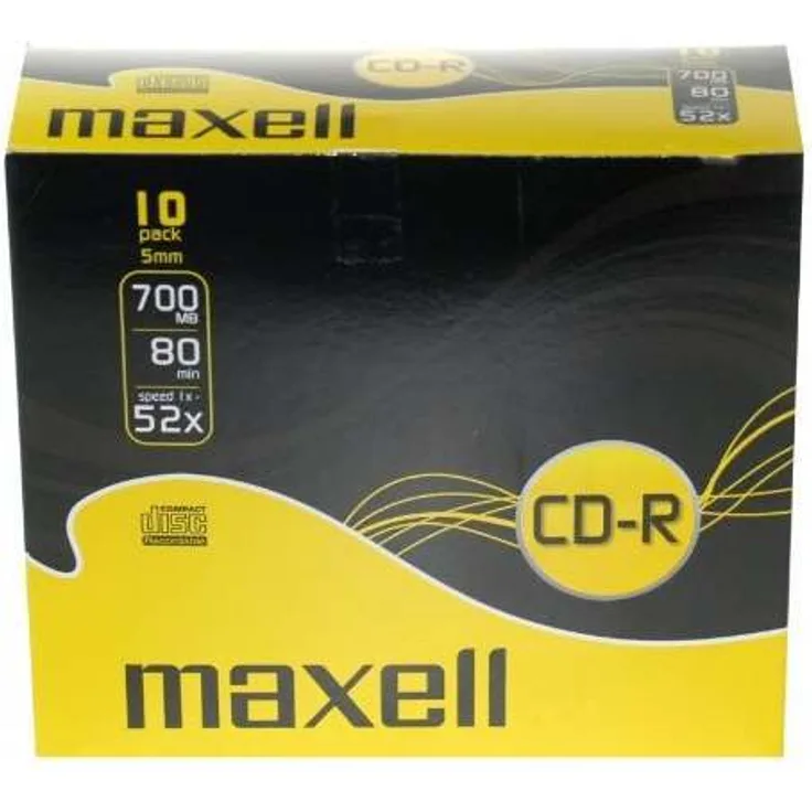 Maxell CD-R Rohlinge 80min 700MB 52x 10er Pack Slimcase