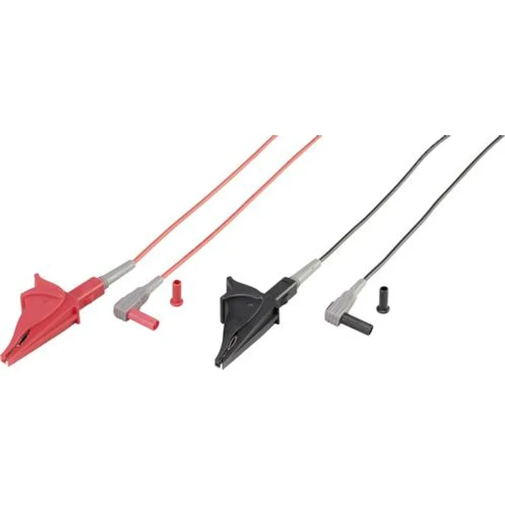 VOLTCRAFT MSL-507 Messleitung [Stecker 4mm - Krokoklemmen] 1.00m Schwarz, Rot