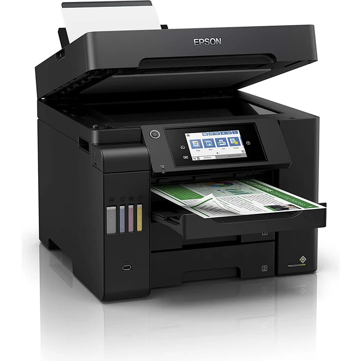 Epson EcoTank ET-5800 4-in-1 Tintenstrahl-Multifunktionsgerät (Drucker, Scanner, Kopierer, Fax) Auflösung: 1200 x 4800, USB, LAN, WLAN 802.11a/b/g/n/ac, Mobile Print, AirPrint, Wi-Fi Direct, Cloud Print (C11CJ30401) – Bild 4