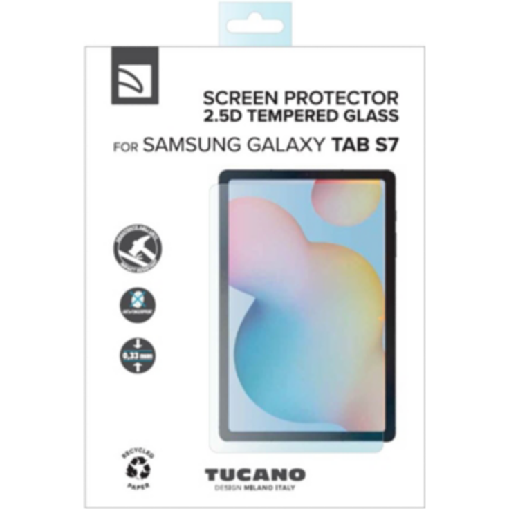 Tucano Schutzfolie aus gehärtetem Glas für Samsung Tab S7 11, klar