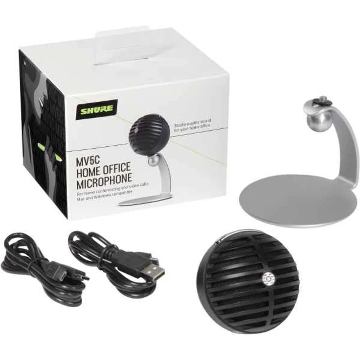 Shure MV5C-USB Digitales Kondensatormikrofon Schwarz-Grau – Bild 1