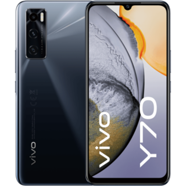 Vivo Y70 Smartphone 16,26cm (6,4 Zoll) AMOLED-Display, 128GB interner Speicher, 8GB RAM, Dual-SIM, Black – Bild 1