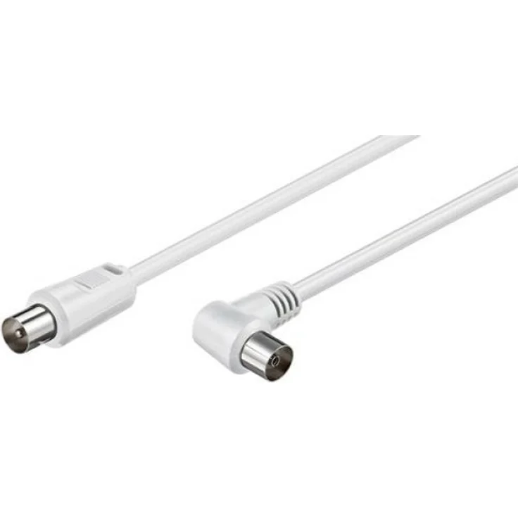 BK-Kabel weiß Stecker auf Winkelkupplung 1.50m – Bild 1