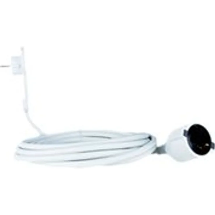 REV CEE 7/7 (W) bis CEE 7/7 (M) - 5 m - flach - weiß (0016055114)