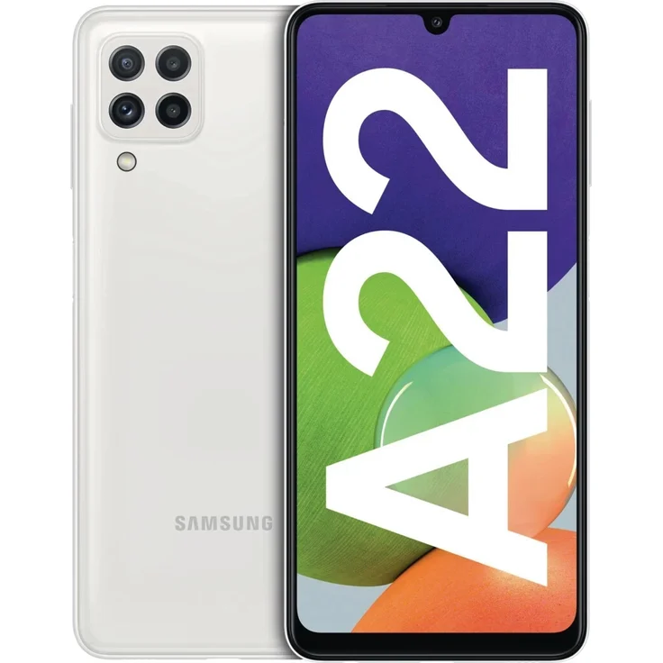 Samsung Galaxy A22 Smartphone 16,3cm Pixel (6,4 Zoll) SAMOLED-Display, 64GB interner Speicher, 4GB RAM, Dual-SIM, Android 11, Weiß – Bild 1