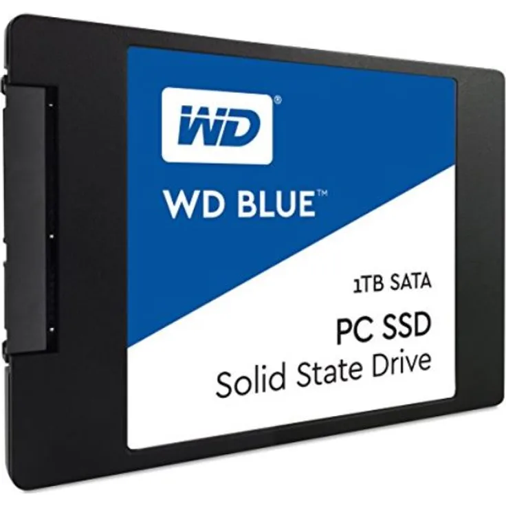 WD Blue 1TB interne SSD Festplatte SATA 6 Gbit-s 2,5 Zoll (7mm). Optimiert für Multitasking und ressourcenintensive Anwendungen. WDS100T1B0A