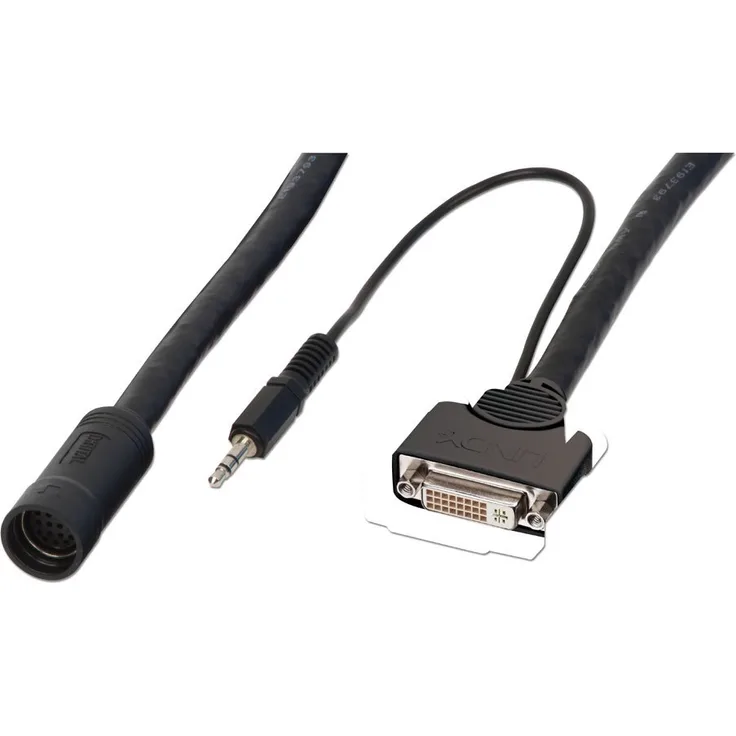 LINDY Fly Lead DVI-Unterputzkabel (DVI-Buchse und Audio-Anschluss, für Kabelführungen in der Wand)