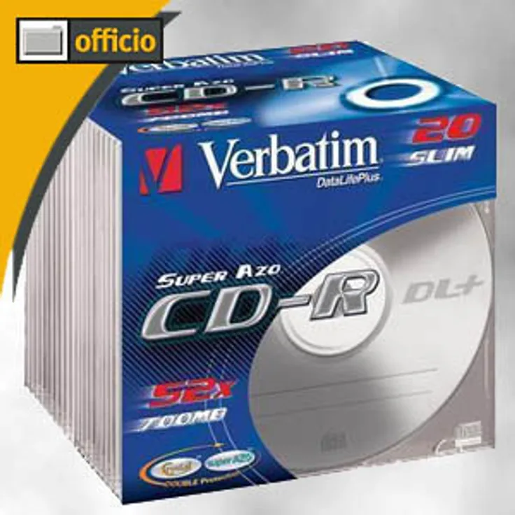 Verbatim CD-R Extra Protection 700 MB - 52-fache Brenngeschwindigkeit - Extraschutz - hohe Lebensdauer - 100 Stück Spindel