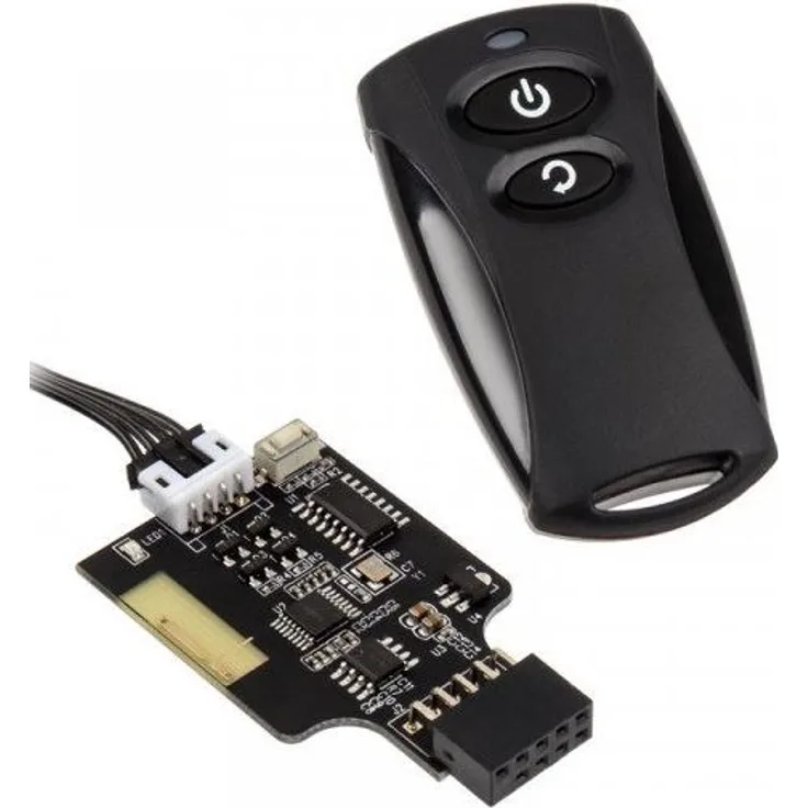 SilverStone SST-ES02-USB - 2.4G Funk-Fernbedienung für PC Power - Reset, USB 2.0 9-Pin