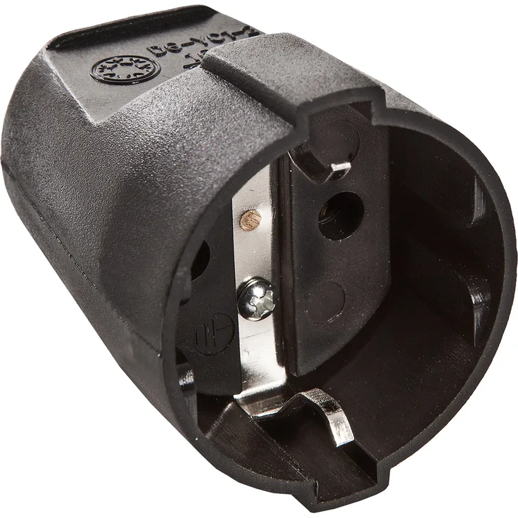 as - Schwabe 45012 Schutzkontakt-Kupplung, schwarz, max. Querschnitt1,5mm² 230V, 230 V
