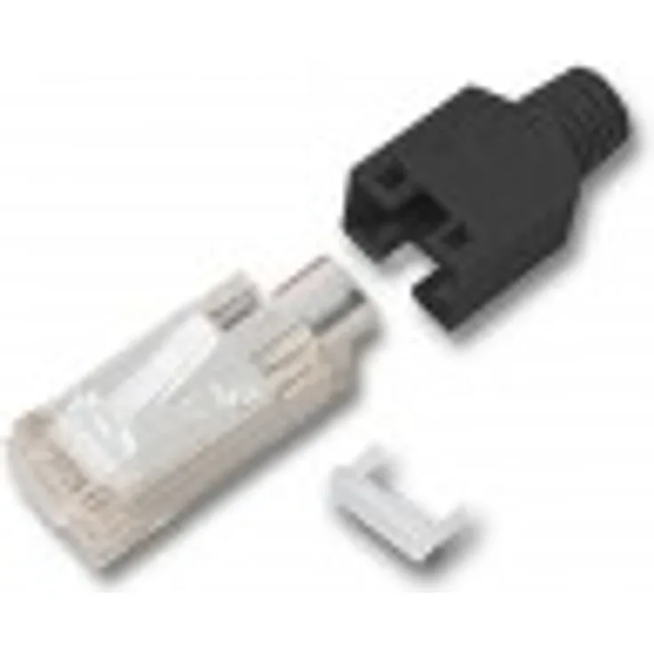 100 x Hirose TM11 RJ45 Modular CAT.5e Crimp Stecker schwarz