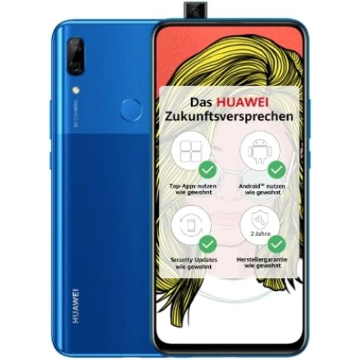 Huawei P smart Z Smartphone 16,74cm (6,59 Zoll) TFT, LCD-Display, 64GB interner Speicher, 4GB RAM, Dual-SIM, Android, Starlight Blue – Bild 1