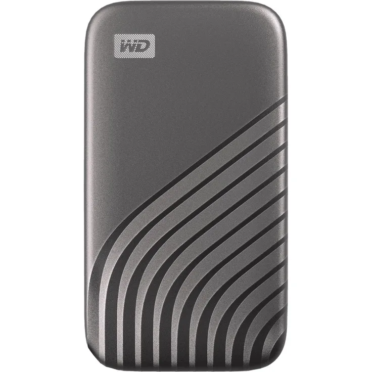 WD My Passport SSD WDBAGF0010BGY - Solid-State-Disk - verschlüsselt - 1 TB - extern (tragbar) - USB 3.2 Gen 2 (USB-C Steckverbinder) - 256-Bit-AES - Space-grau (WDBAGF0010BGY-WESN)