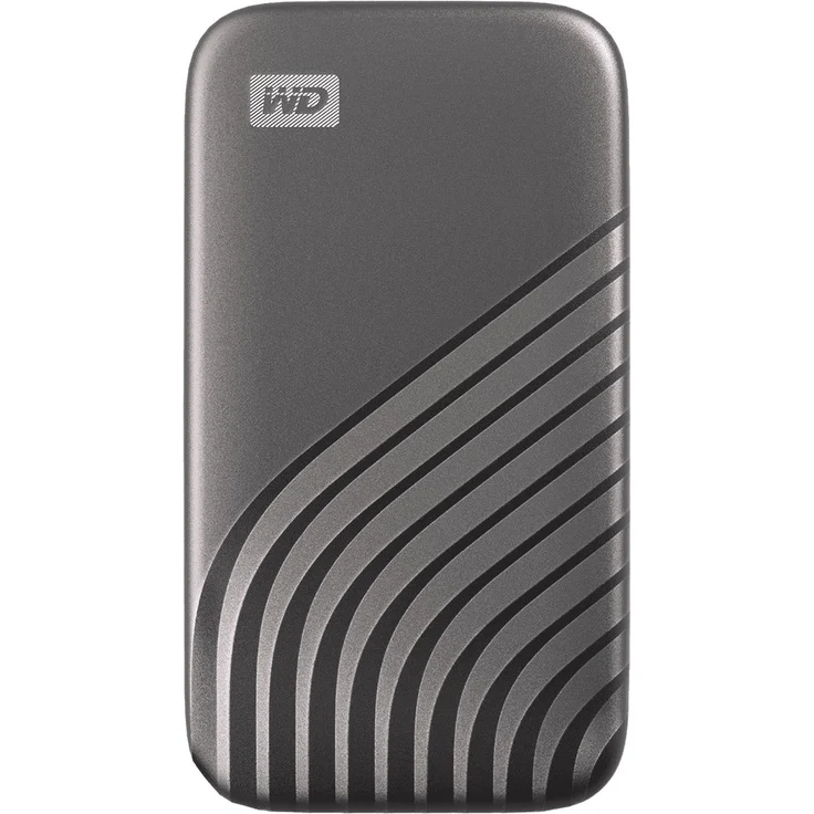 WD My Passport SSD WDBAGF0010BGY - Solid-State-Disk - verschlüsselt - 1 TB - extern (tragbar) - USB 3.2 Gen 2 (USB-C Steckverbinder) - 256-Bit-AES - Space-grau (WDBAGF0010BGY-WESN) – Bild 1