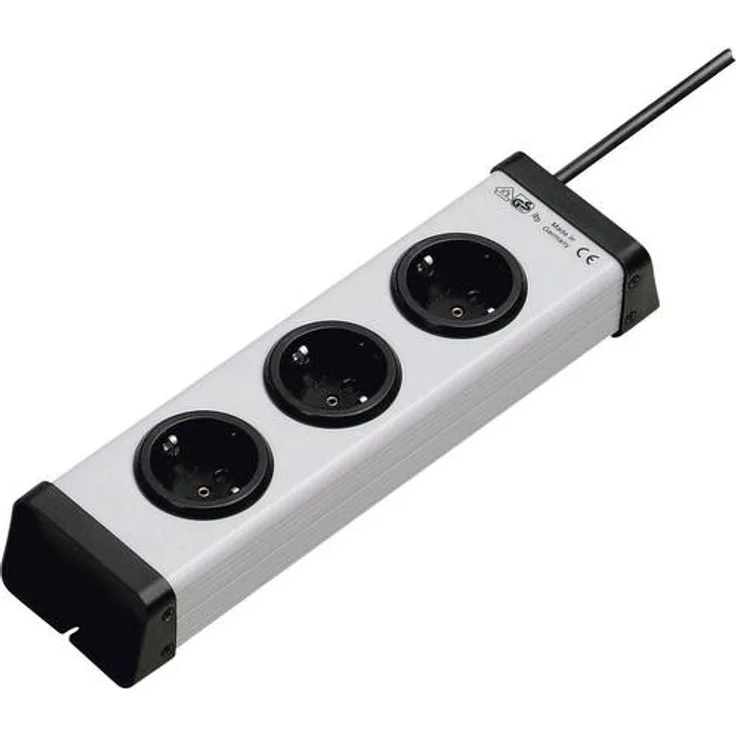 EHMANN 0200x00032301 Steckdosenleiste Universal 3-Fach, 1,5 m Zuleitung, Meter