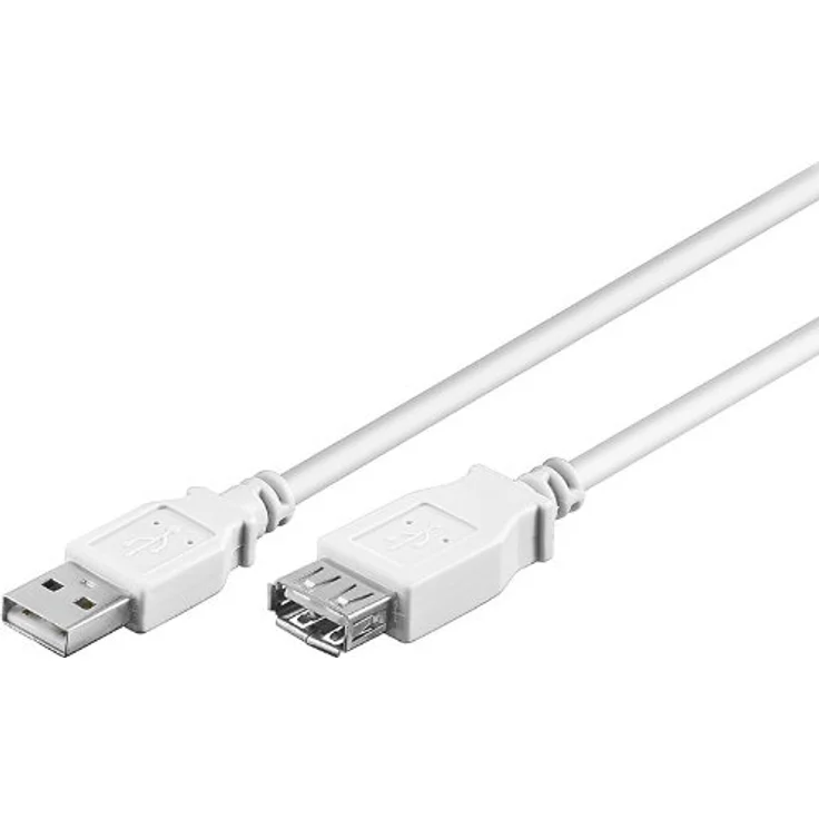 Goobay 96199 USB 2.0 Hi-Speed Verlängerungskabel, 3 m weiß