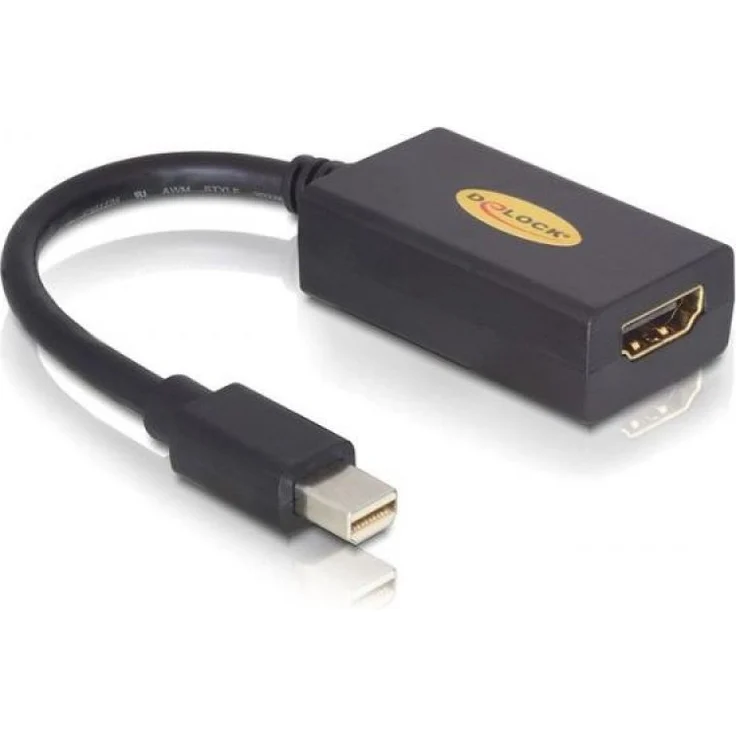 DeLock DisplayPort Mini Adapter (19-Polig, HDMI, 0, 18 m) Schwarz - Preisvergleich – Bild 1