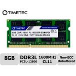 Timetec Hynix IC 8GB DDR3L 1600MHz PC3-12800 Unbuffered Non-ECC 1.35V CL11 2Rx8 Dual Rank 204 Pin SODIMM Laptop / Notebook Arbeitsspeicher Module Upgrade (8GB) - Preisvergleich