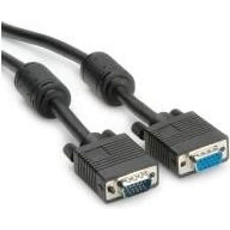 ROLINE High Quality - VGA-Kabel - HD-15 (M) - HD-15 (W) - 2 m - Flügelschrauben - Schwarz (11.04.5651)