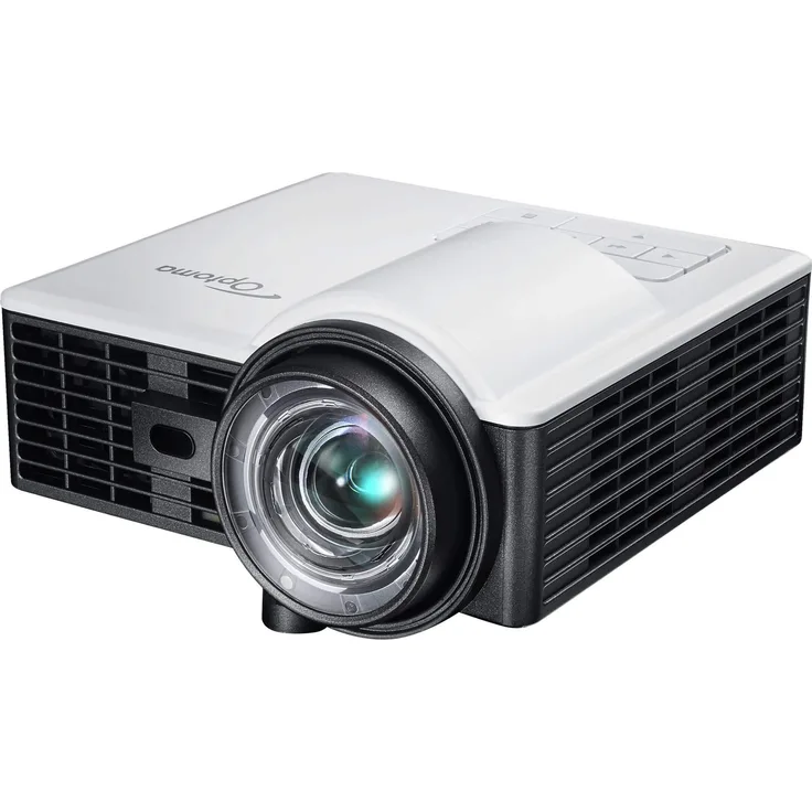 Optoma ML1050ST+ Mini-Beamer, DLP, WXGA (1280 x 800), Kontrast 20000:1, 1000 ANSI-Lumen, Bildverhältnis 16:10, weiß