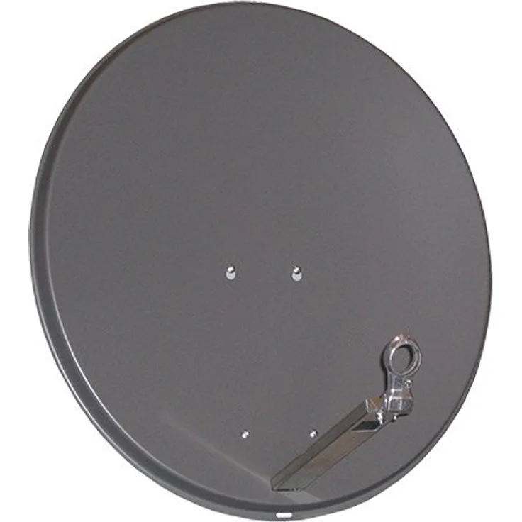sky vision IDEAL 78 Alu-Satellitenspiegel anthrazit RAL 7012 (40mm Feedaufnahme, 32-60mm Mastaufnahme, 75x69 cm Reflektorgröße, Alu, Elevations-Skala, einfache und schnelle Montage)