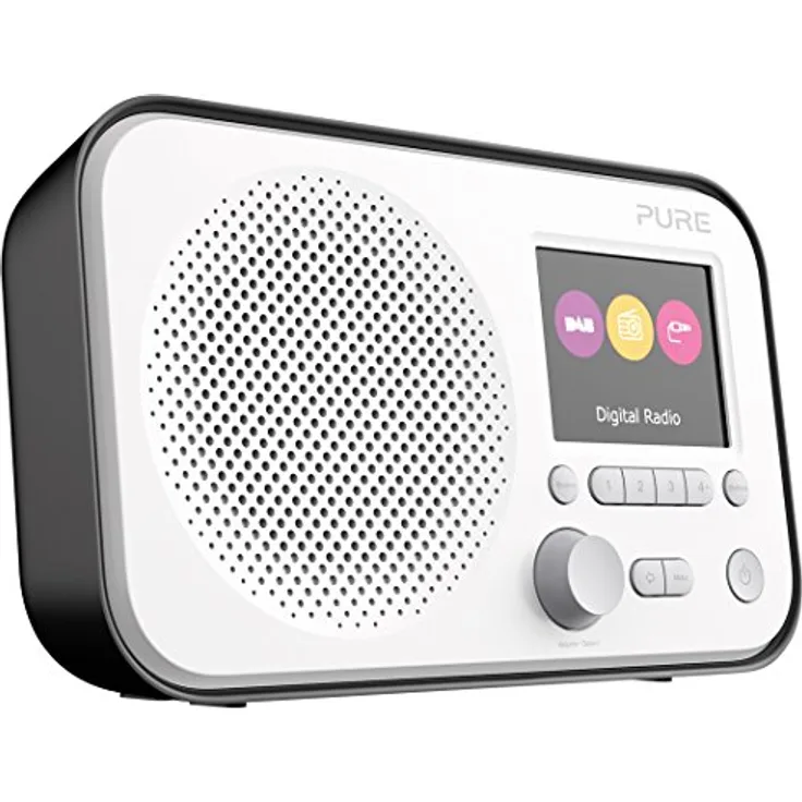 Pure Elan E3 Digitalradio (DAB-DAB+ Digital und UKW-Radio mit Weckfunktionen, Küchen- und Sleep-Timer, 2,8-Zoll-TFT-Farbdisplay, 40 Senderspeicherplätze), Schwarz