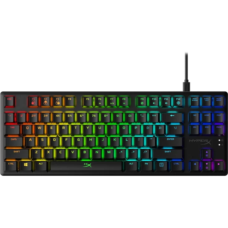 HyperX HX-KB7AQX-US Alloy Origins Core, RGB Mechanische Gaming Tastatur, Tenkeyless, HyperX Aqua, (QWERTY - US Layout) – Bild 1