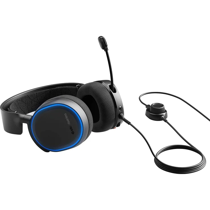 SteelSeries Arctis 5 (Gaming Headset, RGB-Beleuchtung, DTS Headphone:X v2.0 Surround für PC und PlayStation 4) schwarz – Bild 4