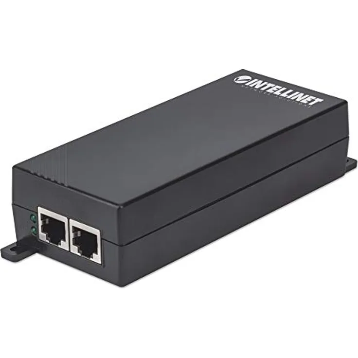 Intellinet 561518 Gigabit High-Power PoE+ Injektor 1 x 30 Watt-Port, IEEE 802.3at-af Power Over Ethernet (PoE+-PoE), Kunststoffgehäuse