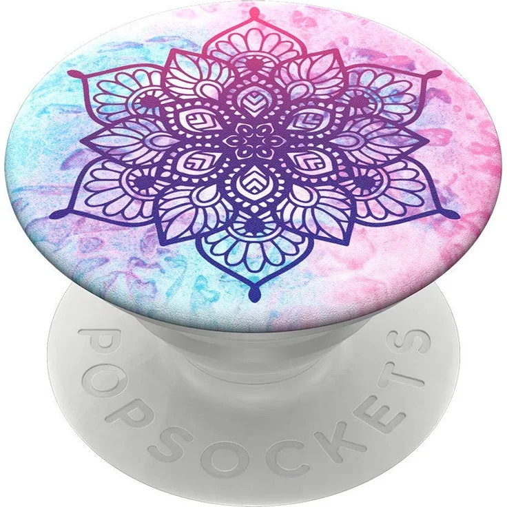 PopSockets PopGrip - Ausziehbarer Sockel und Griff für Smartphones und Tablets mit einem Austauschbarem Top - Rainbow Nirvana