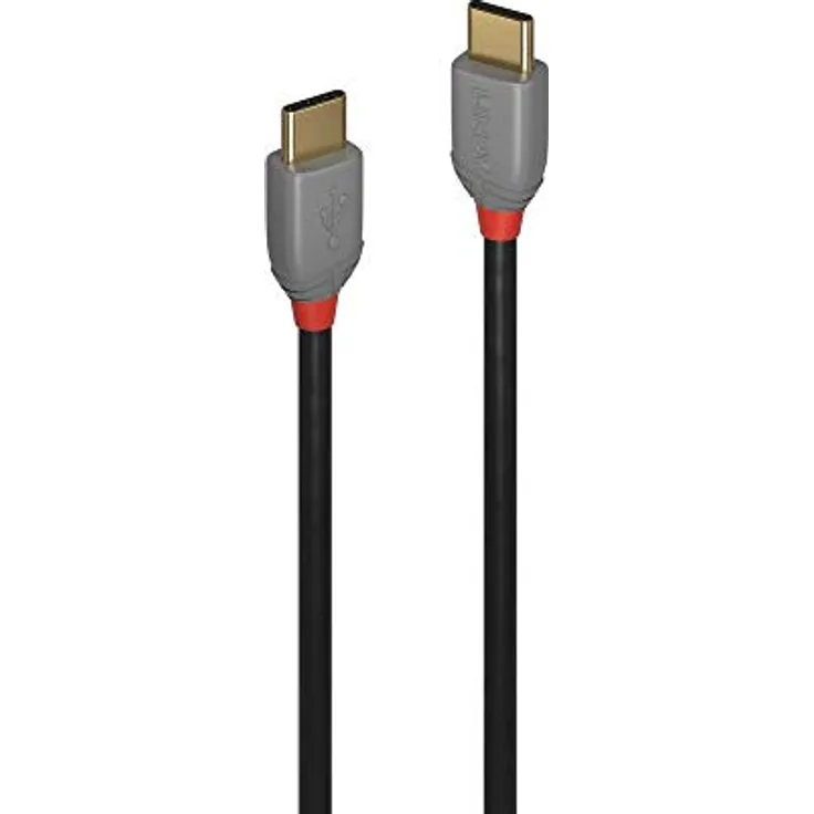 LINDY 36871 1m USB 2.0 Typ C Kabel, Anthra Line Anthrazit