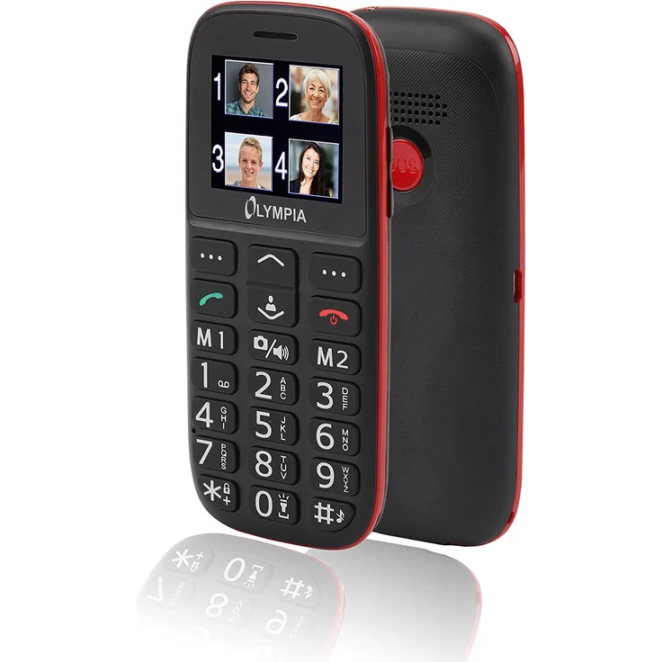 Olympia 2214 Bella Mobiltelefon-Seniorenhandy (Große Tasten, Notruf-Taste, geeignet für Senioren, Altersgerechtes Handy mit Tasten) schwarz – Bild 2