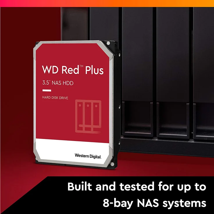 WD Red Plus NAS Hard Drive WD80EFBX - Festplatte - 8 TB - intern - 3.5 Zoll (8.9 cm) - SATA 6Gb/s - 7200 rpm - Puffer: 256 MB (WD80EFBX) – Bild 3