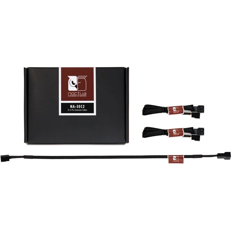 Noctua NA-SEC2 - Verlängerungskabel für Lüfterspannungsversorgung - 3 PIN Internal Power (M) - 3 PIN Internal Power (W) - 30 cm (NA-SEC2) – Bild 1