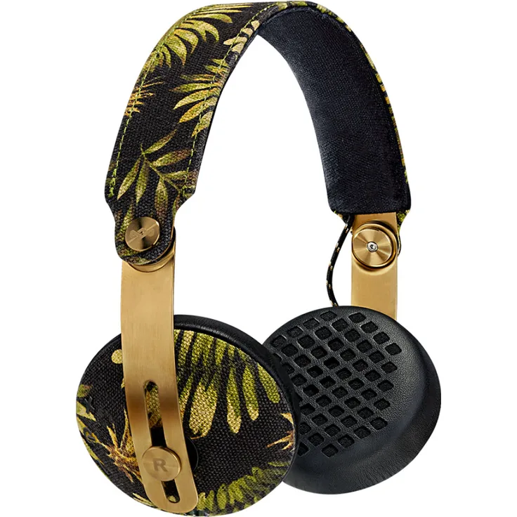 House of Marley Rise BT, Kabellose Bluetooth On-Ear Kopfhörer, Geräuschisolierung, mit Aufbewahrungstasche, Premium Sound 50mm Treiber, integriertes Mikrofon, USB-Ladung, 10 Std. Akkulaufzeit, Palm