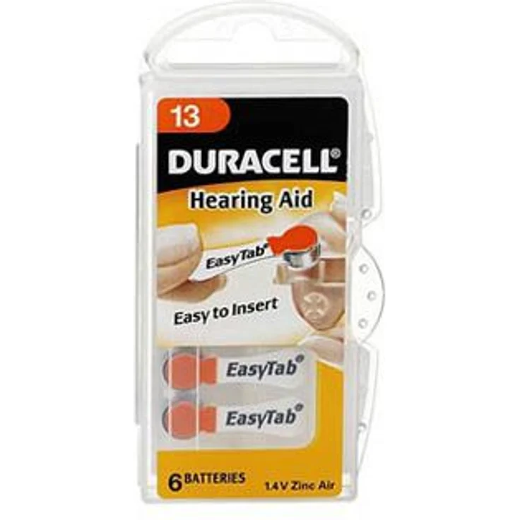 Duracell Hörgerätebatterien Größe 13, 6er Pack – Bild 1