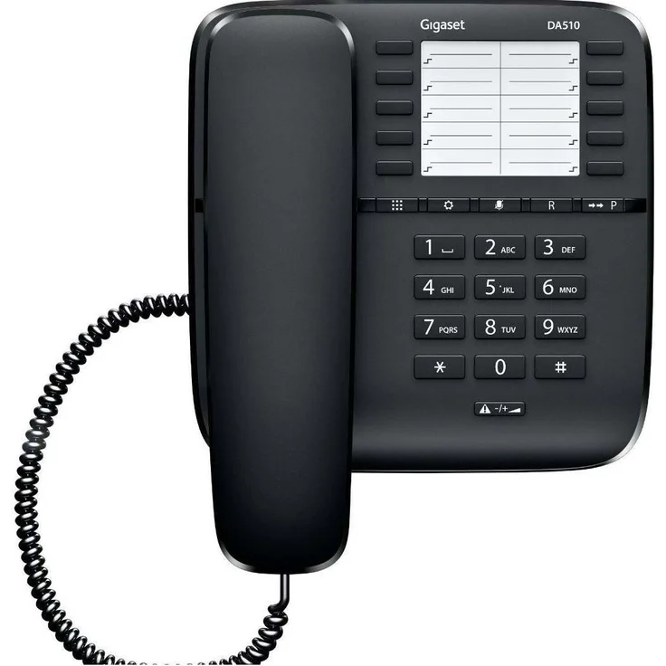 Gigaset DA510 - Schnurgebundenes Telefon - klassisches Schnurtelefon mit Direktruf-Funktion - Rufnummersperrung, schwarz – Bild 1
