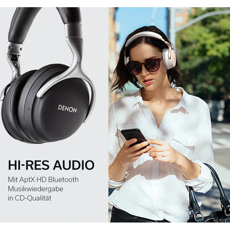 Denon AH-GC30 Wireless Over-Ear-Kopfhörer, mit Bluetooth, Mikrofon, Noise Cancelling, schwarz – Bild 15