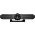 Logitech MEETUP Videokonferenz-Webcam, Ultra-HD 4K, 120° Blickfeld, Motorisierte Neigung, Integrierte Lautsprecher, Full Duplex & Advanced Beamforming Mikrofone, Für kleinere Meetingräume - Schwarz (960-001102)