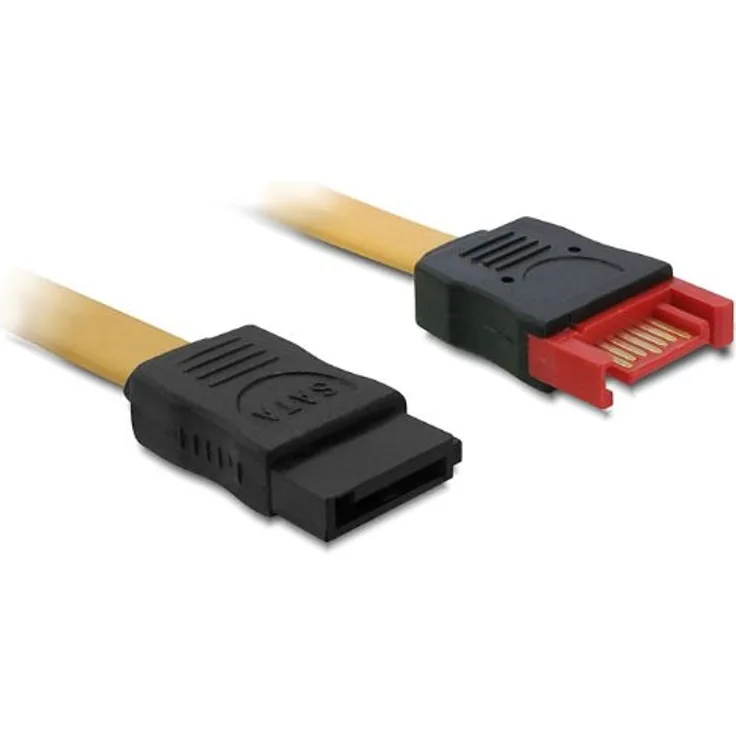 DELOCK Kabel SATA 6Gb-s 100cm Verlaengerung Gelb