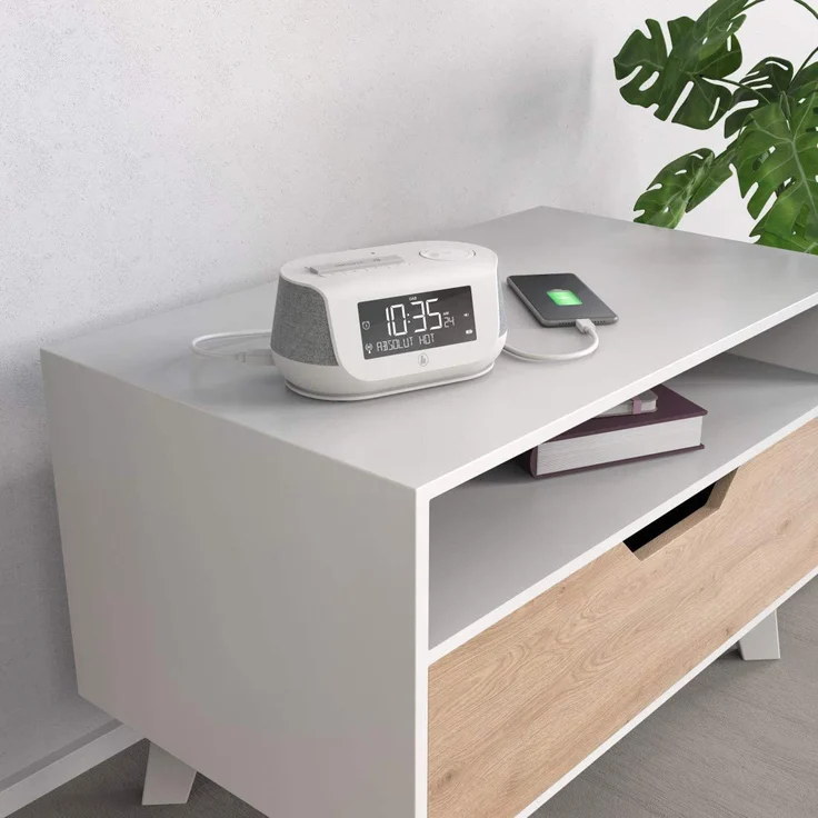 Hama DR36SBT 00054231 Radiowecker mit Bluetooth, LCD-Display, weiß – Bild 6