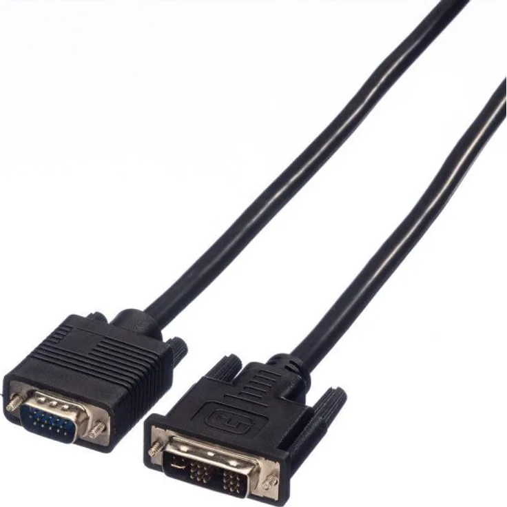 VALUE DVI-VGA Kabel DVI (12+5) ST - VGA ST schwarz 3m