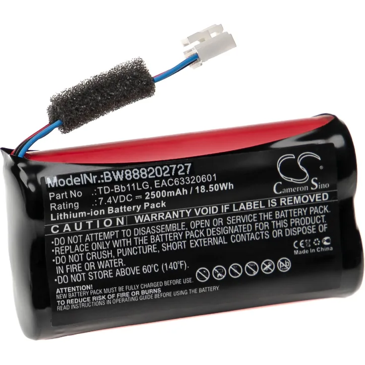 vhbw Akku Ersatz für LG EAC63320601, TD-Bb11 für Lautsprecher Boxen Speaker (2500mAh, 7,4V, Li-Ion)