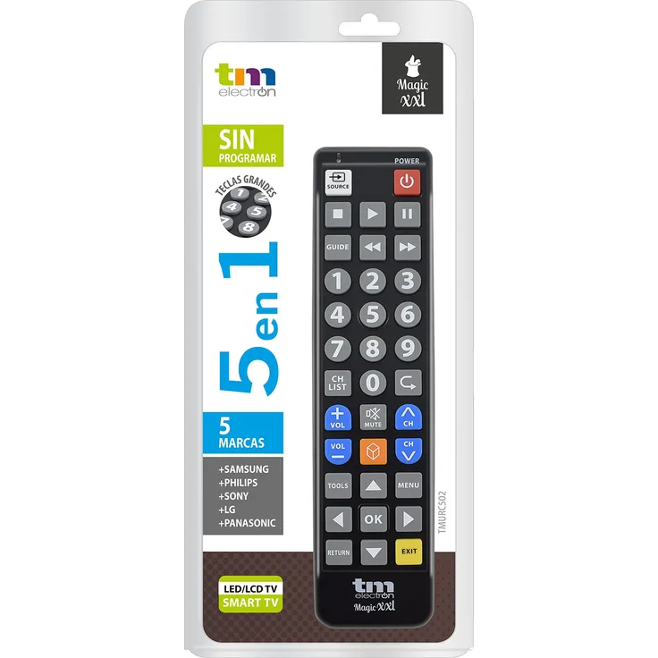 TM ELECTRON tmurc501 – Fernbedienung Universal Magic XXL-Tastatur Teclas Grandes Schwarz
