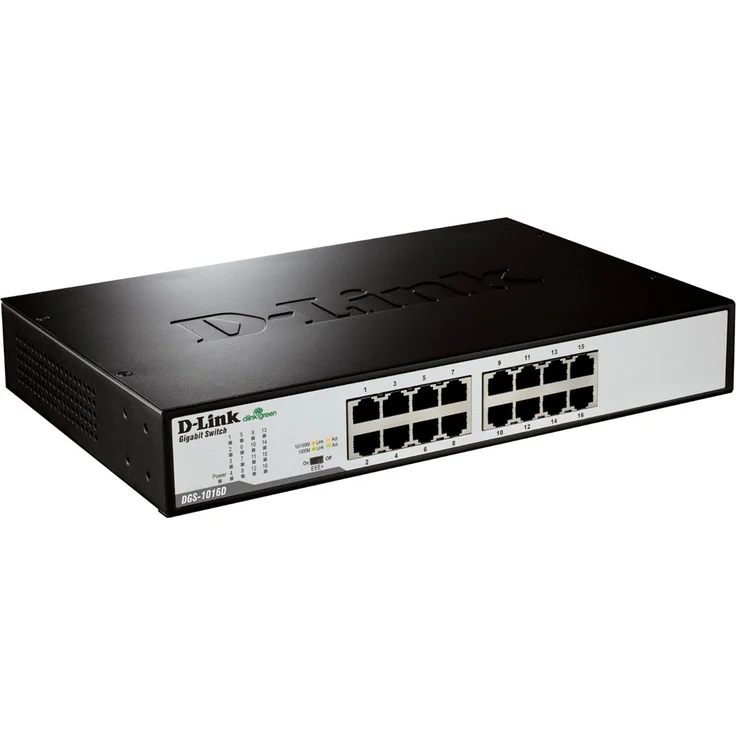 D-Link DGS-1016D-E Nicht verwalteter Netzwerk-Switch Schwarz, Metallisch Netzwerk-Switch ( DGS-1016D-E ) – Bild 1
