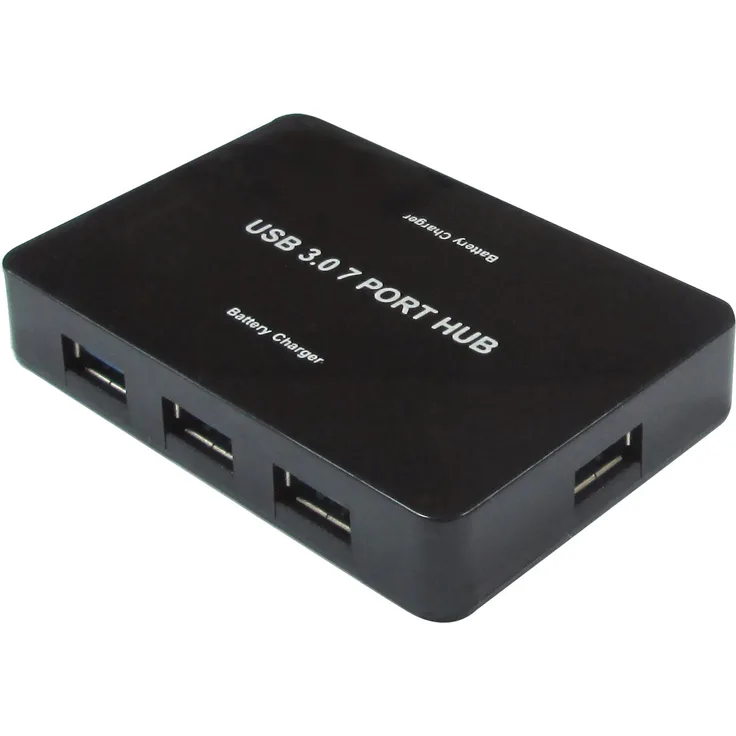 Value 14995047 USB 3.0 Desktop Hub 7-Fach mit Netzteil schwarz